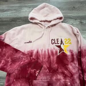 HyperFly 2022 NBA‎ CLE All Star Game Red Pink Tie Dye Womens XL Cleveland Hoodie